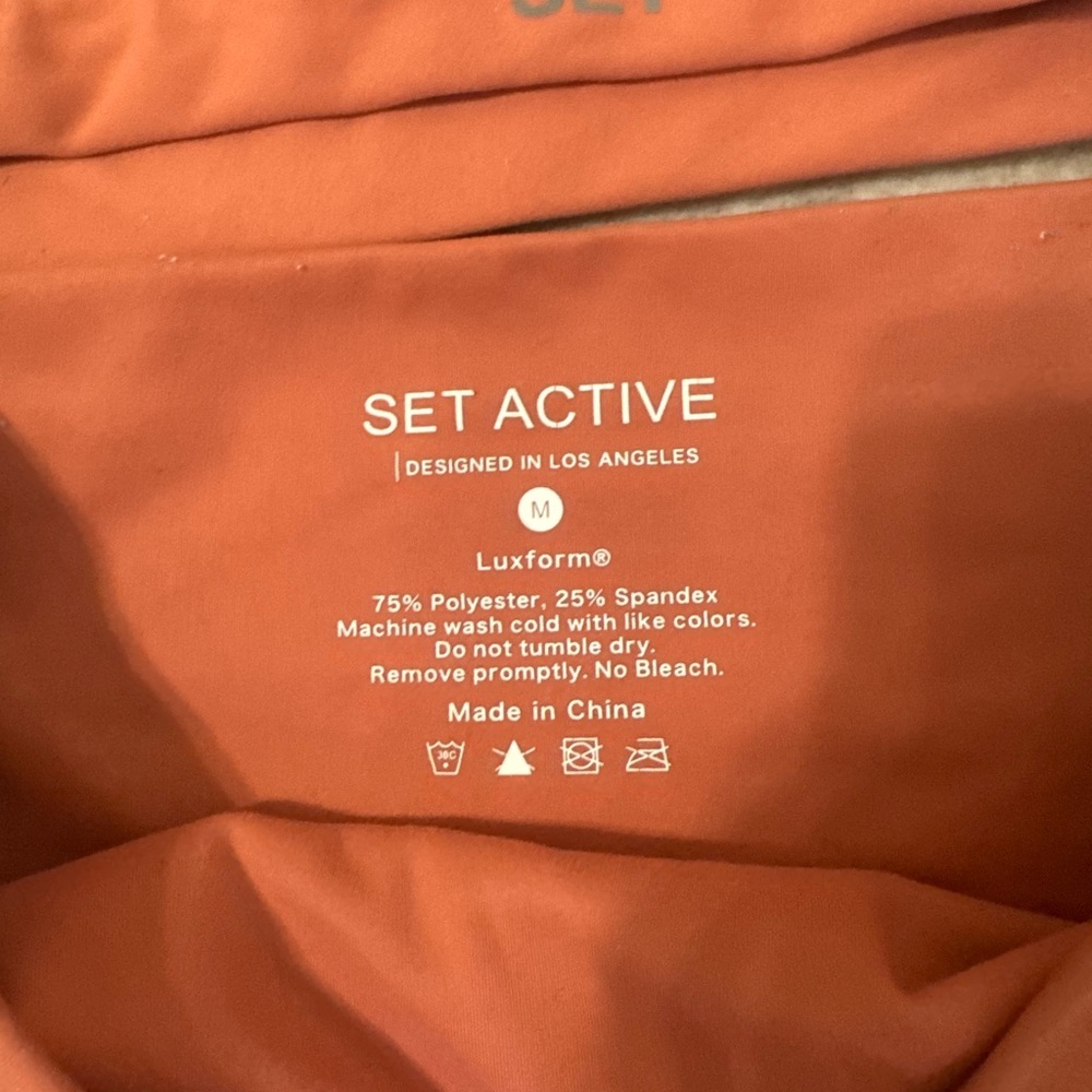 Set active matching set top size small shorts siz… - image 2